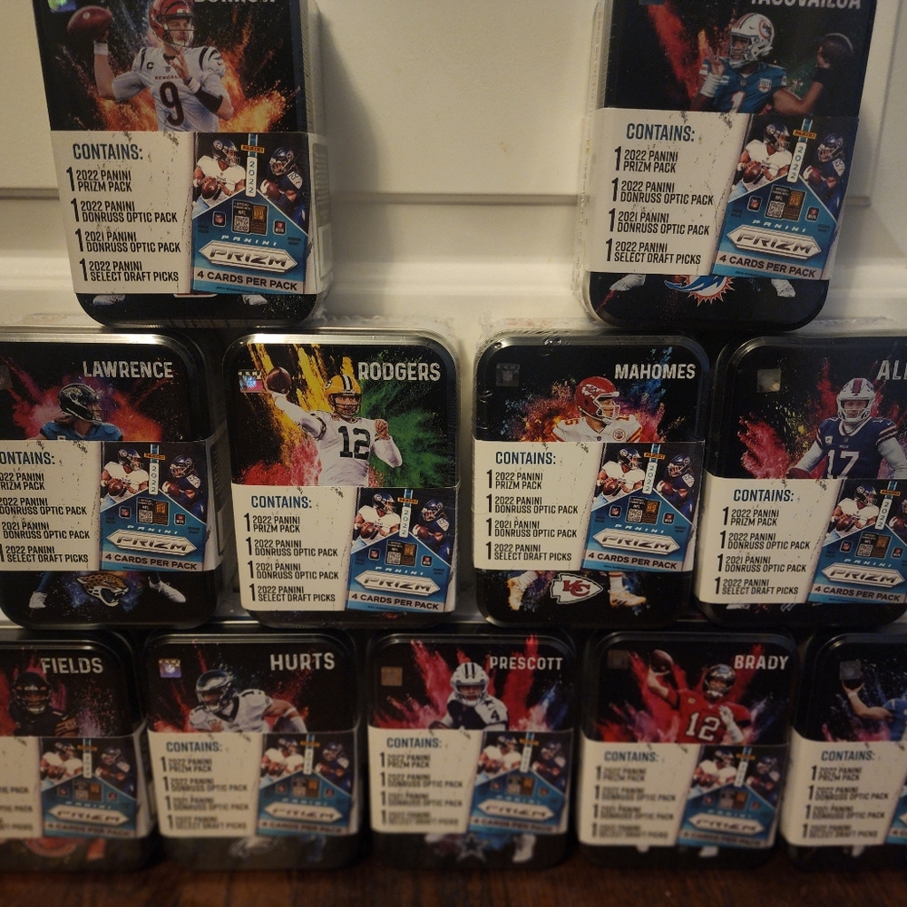 Complete set of 11 NFL Championship QB Tins